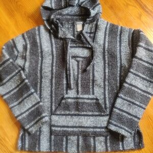EARTHBOUND Charcoal and Light Gray Hooded Sweater